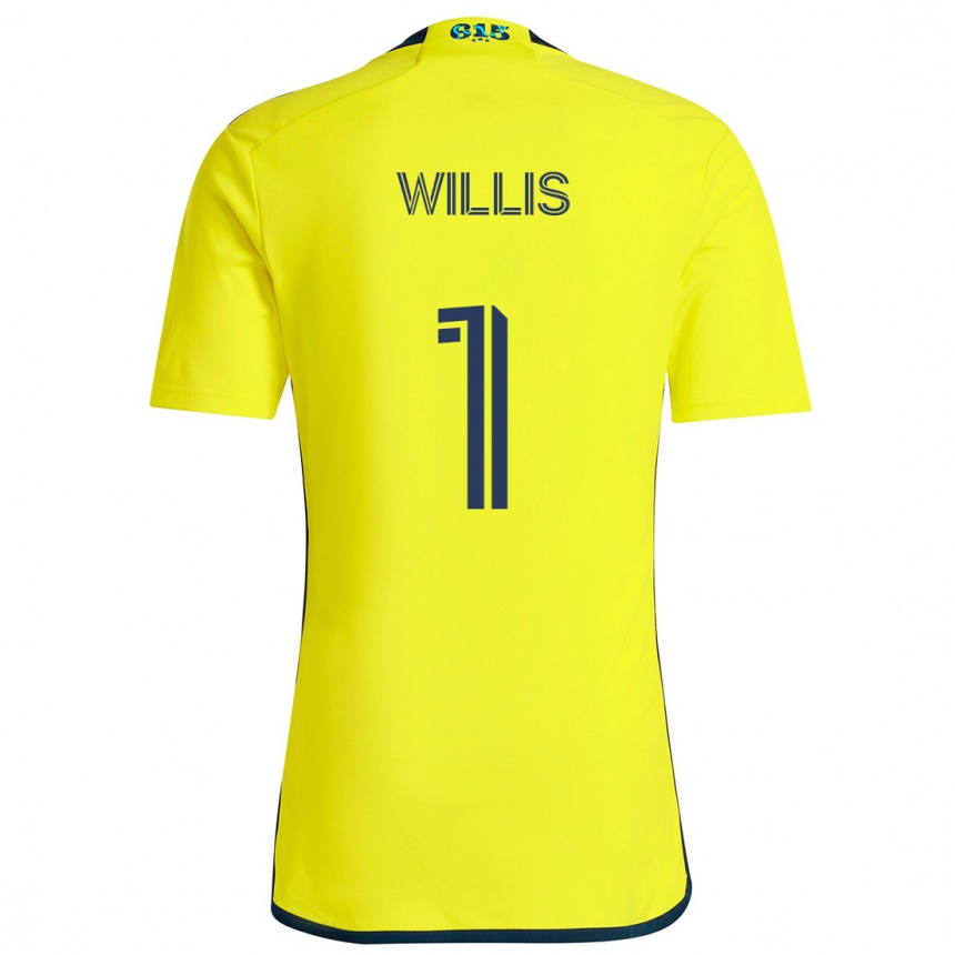 Niño Fútbol Camiseta Joe Willis #1 Amarillo Azul 1ª Equipación 2024/25 México