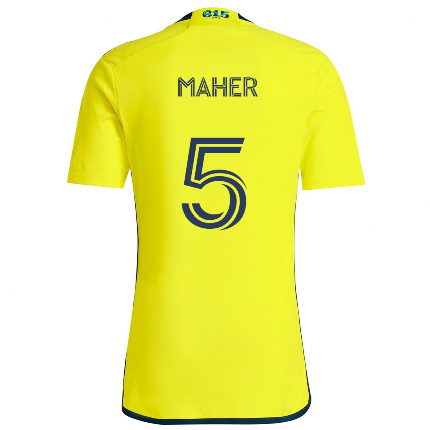 Niño Fútbol Camiseta Jack Maher #5 Amarillo Azul 1ª Equipación 2024/25 México