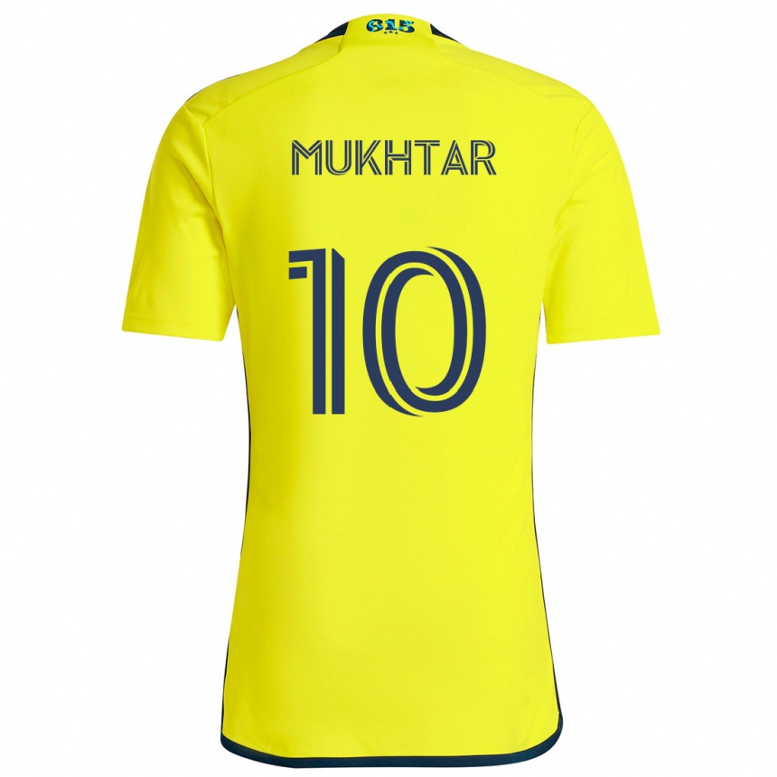 Niño Fútbol Camiseta Hany Mukhtar #10 Amarillo Azul 1ª Equipación 2024/25 México