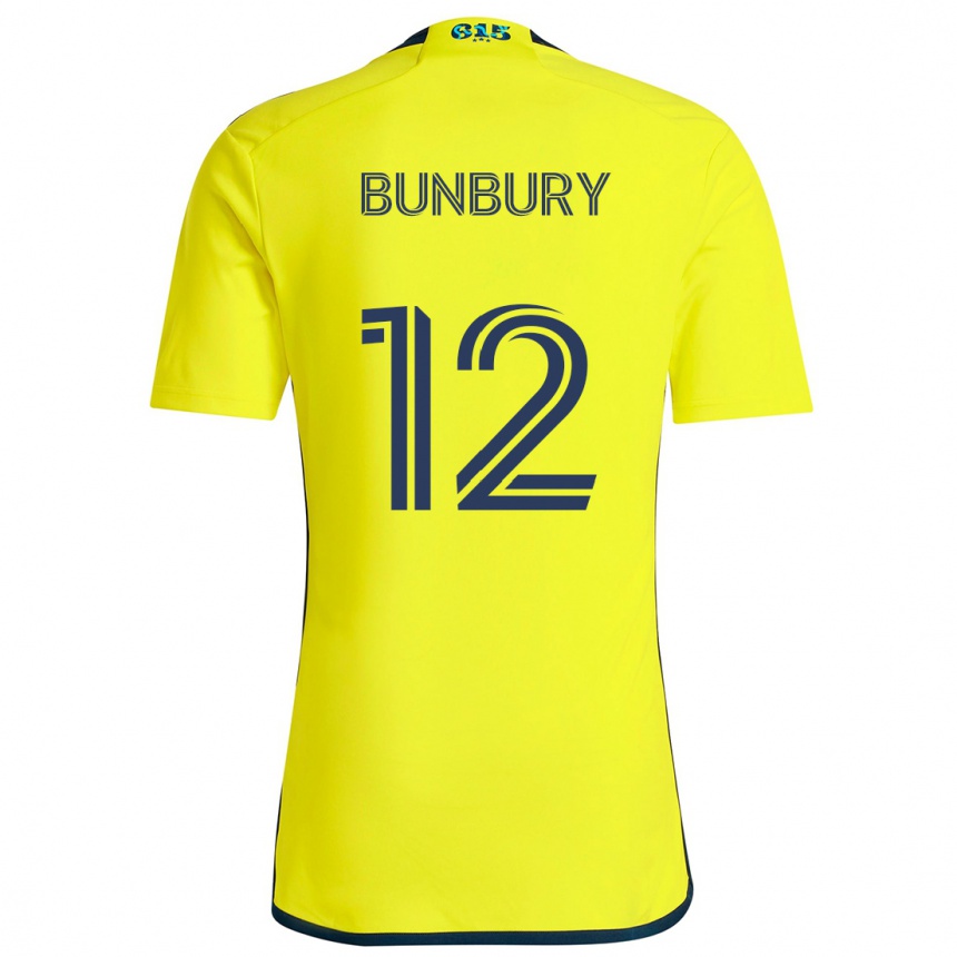 Niño Fútbol Camiseta Teal Bunbury #12 Amarillo Azul 1ª Equipación 2024/25 México