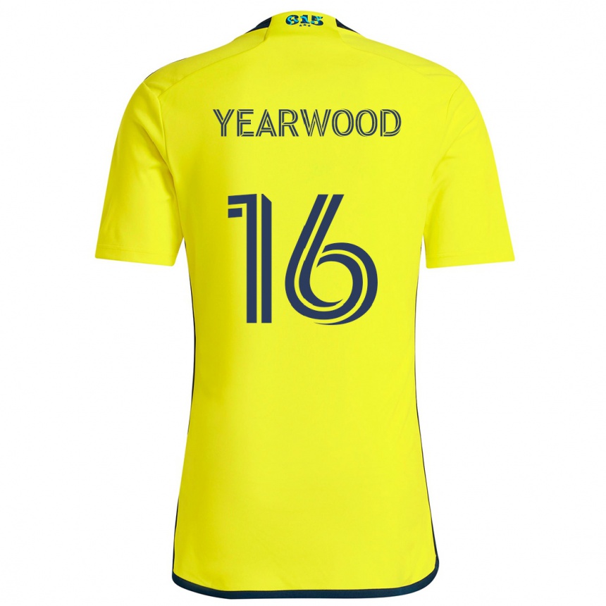 Niño Fútbol Camiseta Dru Yearwood #16 Amarillo Azul 1ª Equipación 2024/25 México