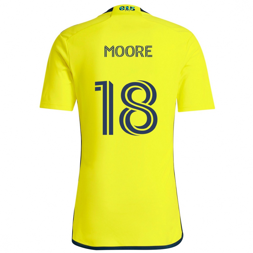 Niño Fútbol Camiseta Shaq Moore #18 Amarillo Azul 1ª Equipación 2024/25 México