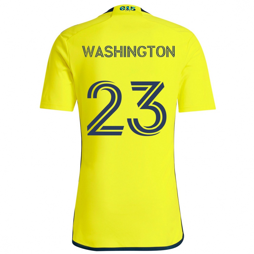 Niño Fútbol Camiseta Taylor Washington #23 Amarillo Azul 1ª Equipación 2024/25 México