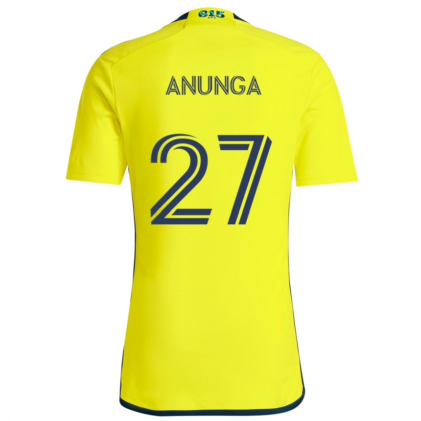 Niño Fútbol Camiseta Tah Anunga #27 Amarillo Azul 1ª Equipación 2024/25 México