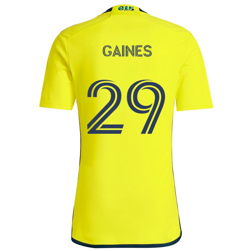 Niño Fútbol Camiseta Julian Gaines #29 Amarillo Azul 1ª Equipación 2024/25 México