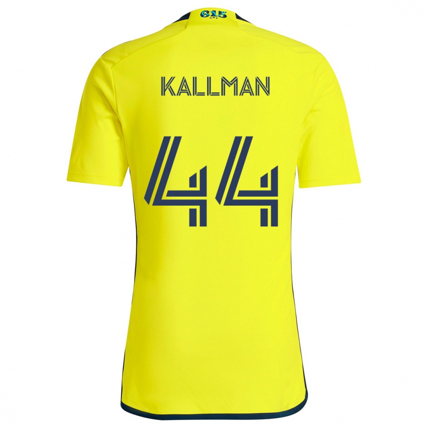 Niño Fútbol Camiseta Brent Kallman #44 Amarillo Azul 1ª Equipación 2024/25 México