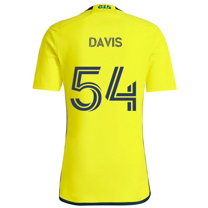 Niño Fútbol Camiseta Sean Davis #54 Amarillo Azul 1ª Equipación 2024/25 México