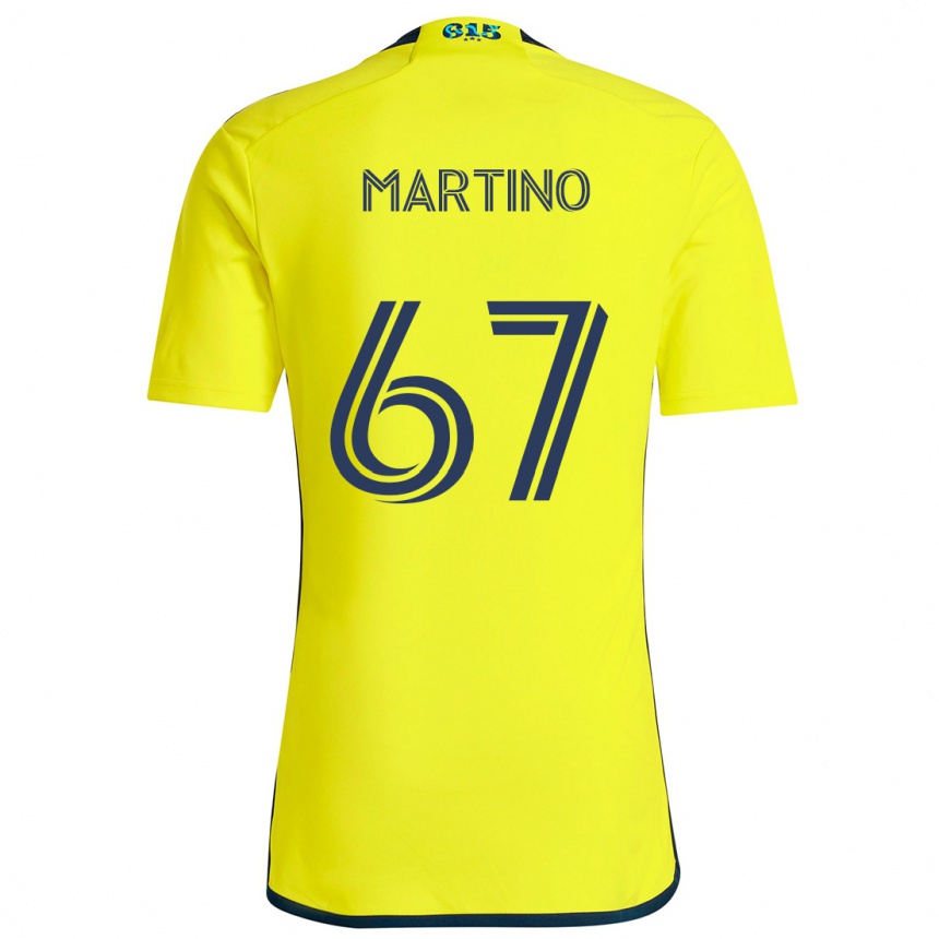 Niño Fútbol Camiseta Ben Martino #67 Amarillo Azul 1ª Equipación 2024/25 México