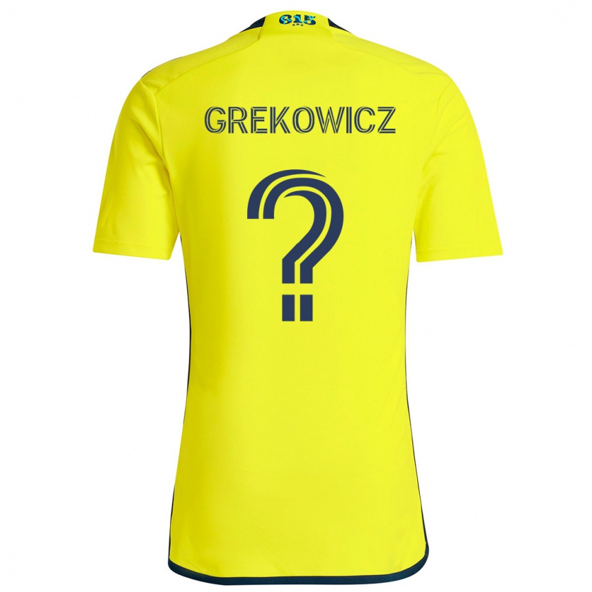 Niño Fútbol Camiseta Jacob Grekowicz #0 Amarillo Azul 1ª Equipación 2024/25 México