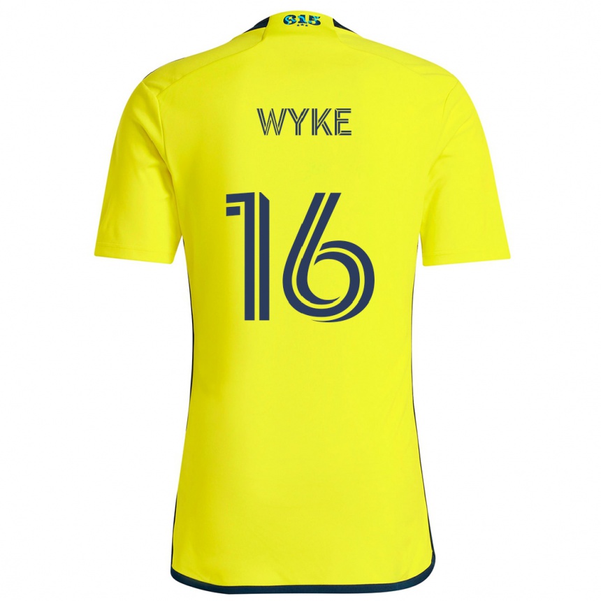 Niño Fútbol Camiseta Laurence Wyke #16 Amarillo Azul 1ª Equipación 2024/25 México