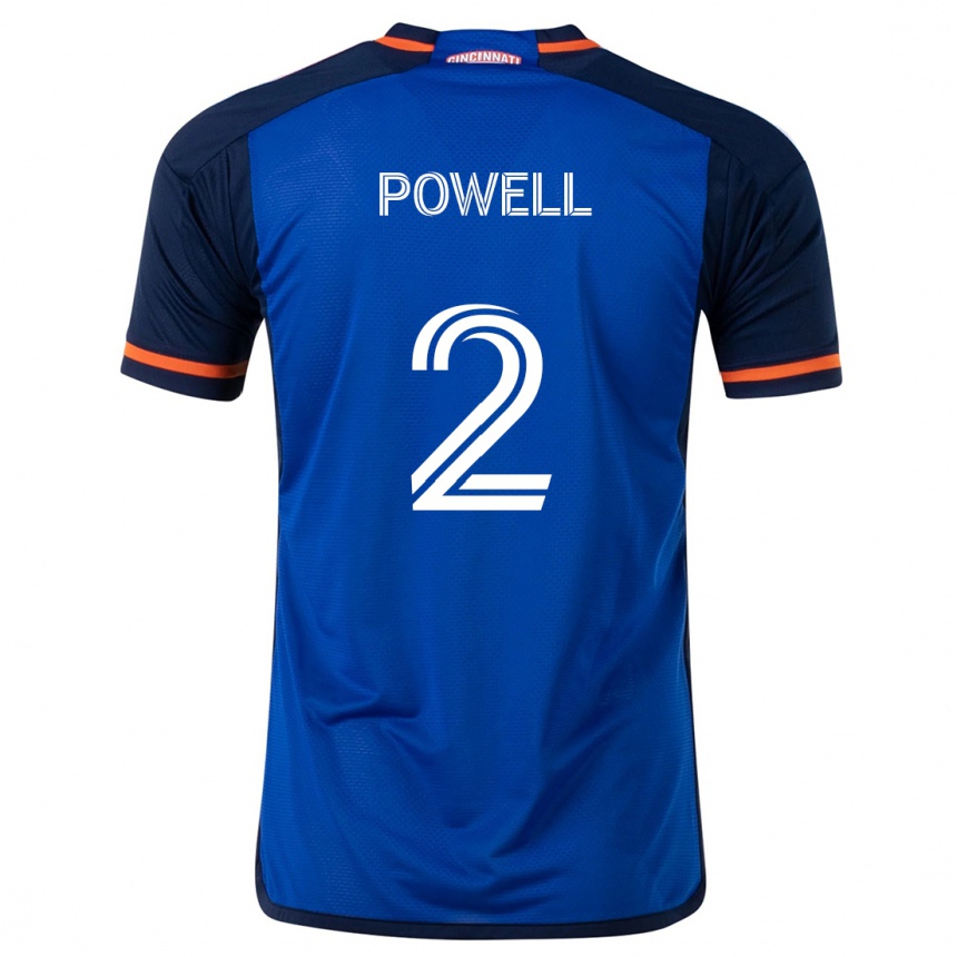 Niño Fútbol Camiseta Alvas Powell #2 Azul Blanco 1ª Equipación 2024/25 México