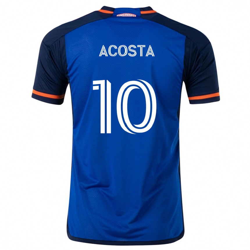 Niño Fútbol Camiseta Luciano Acosta #10 Azul Blanco 1ª Equipación 2024/25 México