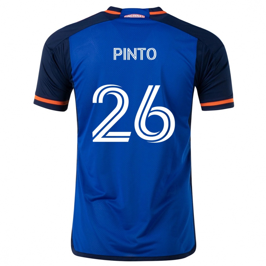 Niño Fútbol Camiseta Malik Pinto #26 Azul Blanco 1ª Equipación 2024/25 México