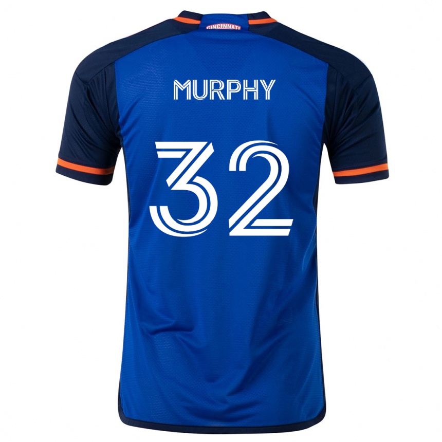 Niño Fútbol Camiseta Ian Murphy #32 Azul Blanco 1ª Equipación 2024/25 México