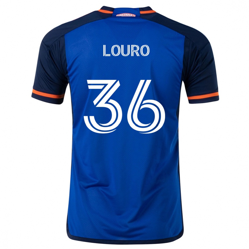 Niño Fútbol Camiseta Evan Louro #36 Azul Blanco 1ª Equipación 2024/25 México