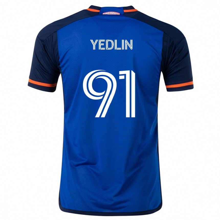 Niño Fútbol Camiseta Deandre Yedlin #91 Azul Blanco 1ª Equipación 2024/25 México