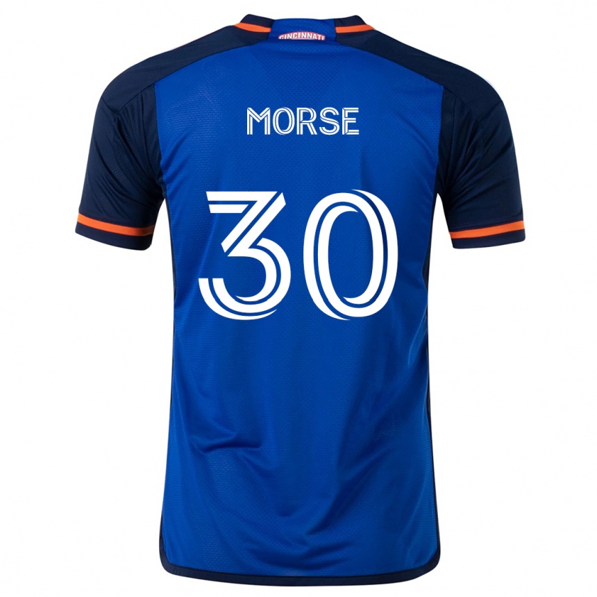 Niño Fútbol Camiseta Hunter Morse #30 Azul Blanco 1ª Equipación 2024/25 México