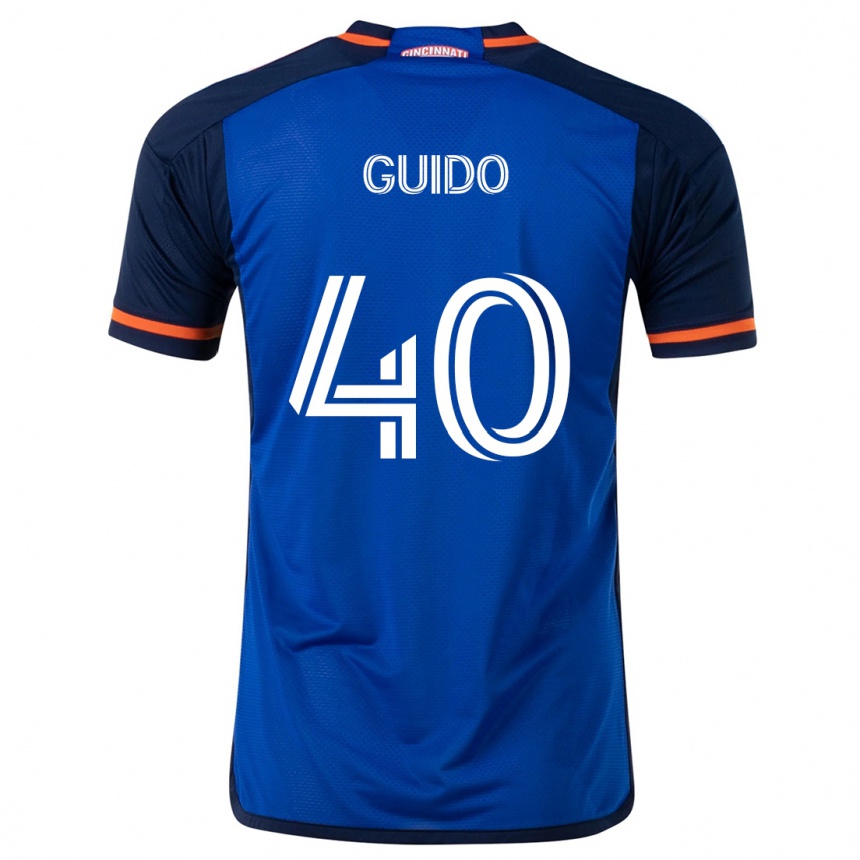 Niño Fútbol Camiseta Alejandro Guido #40 Azul Blanco 1ª Equipación 2024/25 México