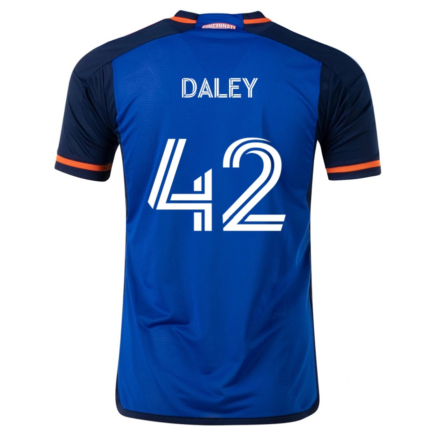 Niño Fútbol Camiseta Amir Daley #42 Azul Blanco 1ª Equipación 2024/25 México