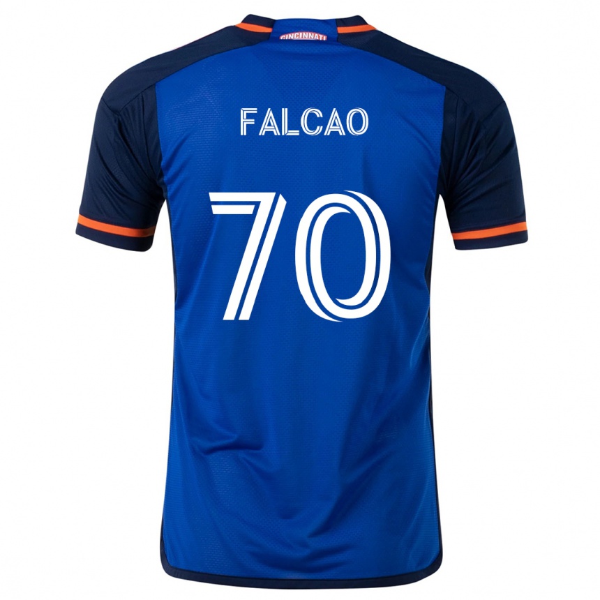 Niño Fútbol Camiseta Kiano Falcao #70 Azul Blanco 1ª Equipación 2024/25 México