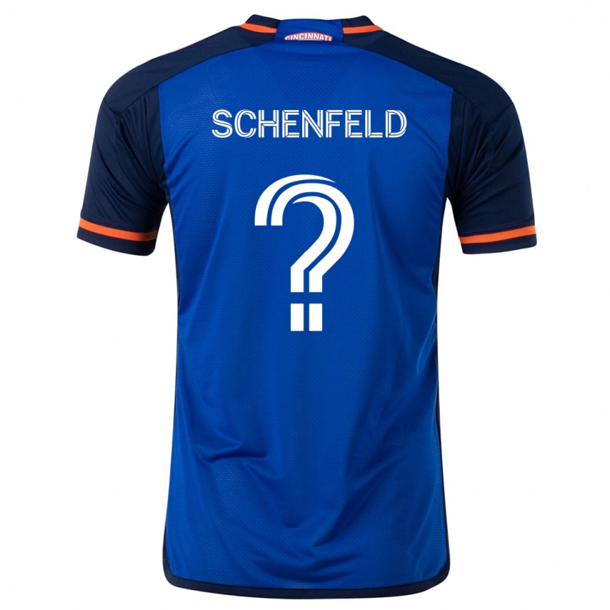 Niño Fútbol Camiseta Matthew Schenfeld #0 Azul Blanco 1ª Equipación 2024/25 México