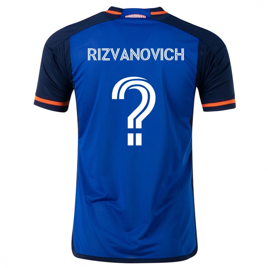 Niño Fútbol Camiseta Kayne Rizvanovich #0 Azul Blanco 1ª Equipación 2024/25 México