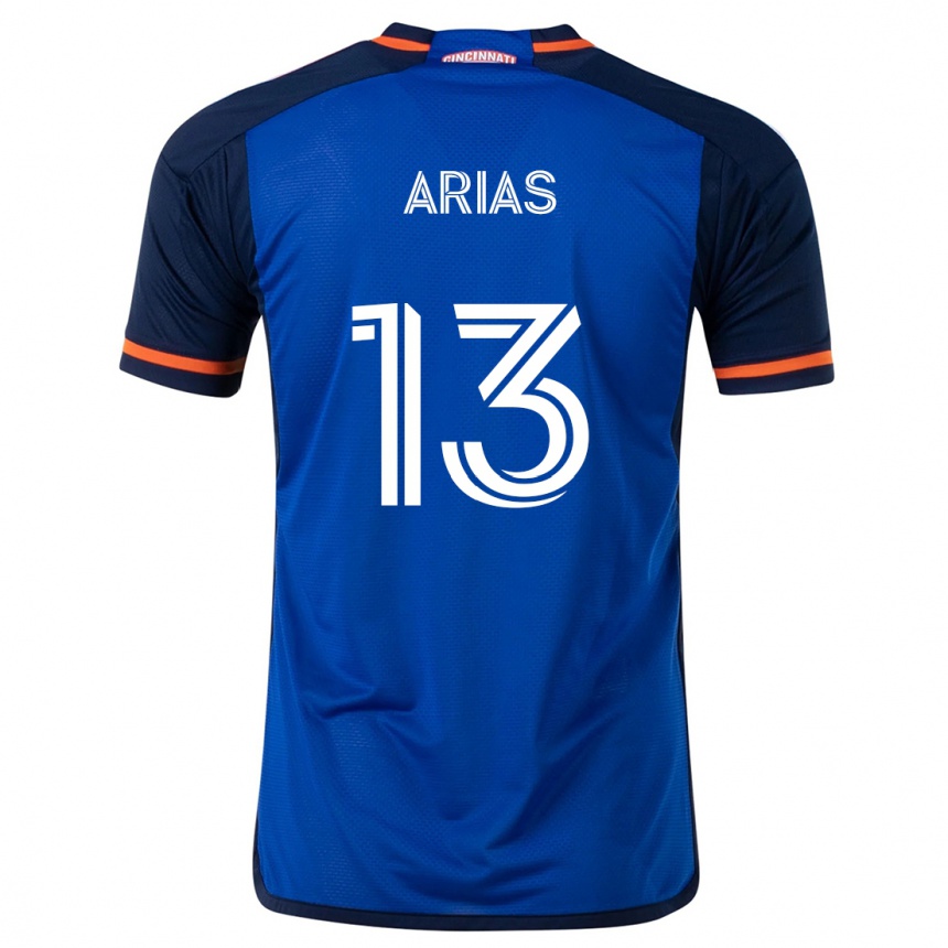 Niño Fútbol Camiseta Santiago Arias #13 Azul Blanco 1ª Equipación 2024/25 México