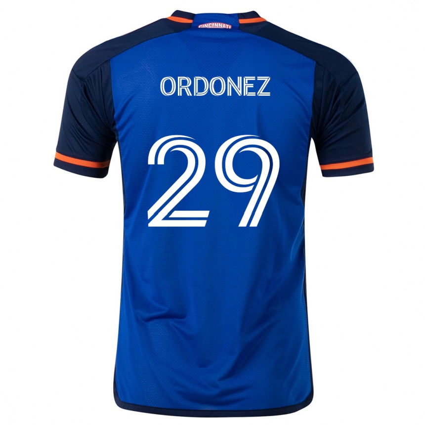 Niño Fútbol Camiseta Arquímides Ordóñez #29 Azul Blanco 1ª Equipación 2024/25 México