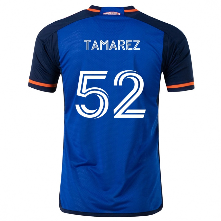 Niño Fútbol Camiseta Lucas Tamarez #52 Azul Blanco 1ª Equipación 2024/25 México