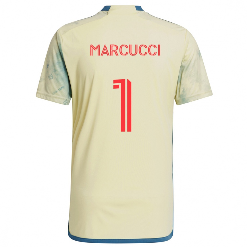 Niño Fútbol Camiseta Aj Marcucci #1 Amarillo Rojo Azul 1ª Equipación 2024/25 México