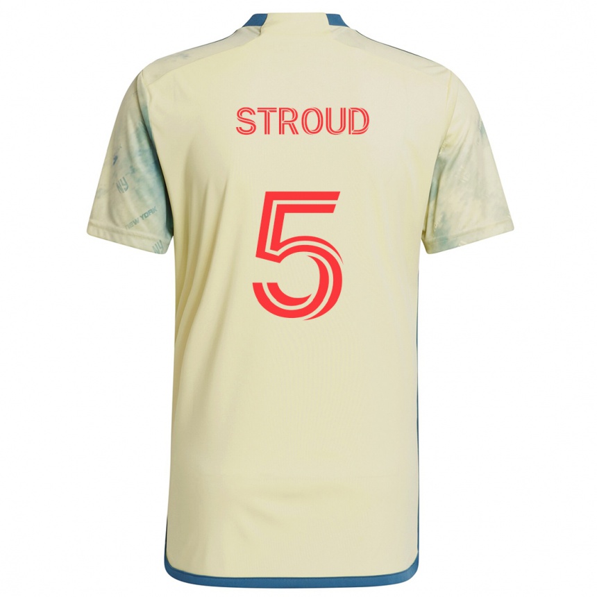 Niño Fútbol Camiseta Peter Stroud #5 Amarillo Rojo Azul 1ª Equipación 2024/25 México