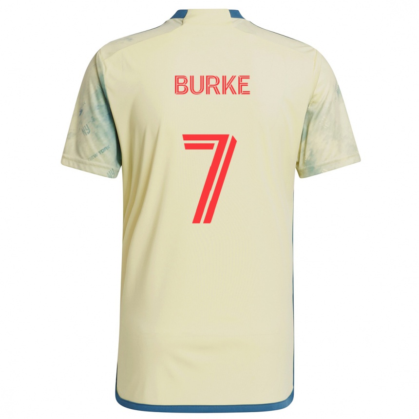 Niño Fútbol Camiseta Cory Burke #7 Amarillo Rojo Azul 1ª Equipación 2024/25 México