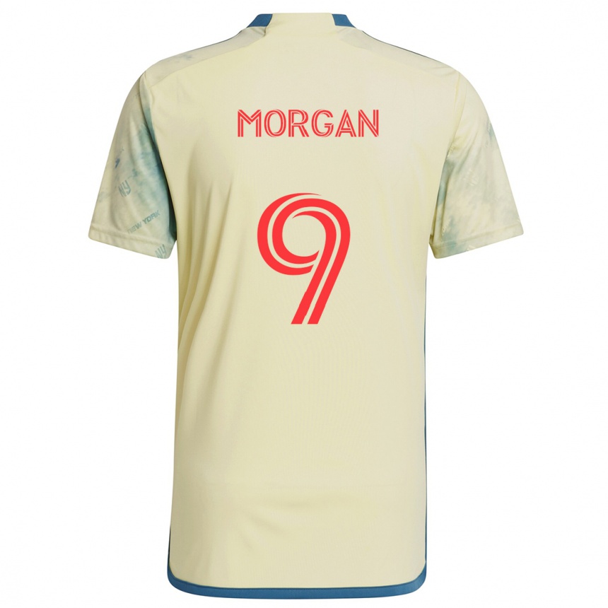 Niño Fútbol Camiseta Lewis Morgan #9 Amarillo Rojo Azul 1ª Equipación 2024/25 México