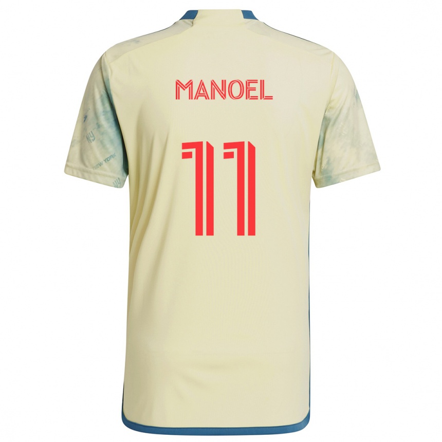 Niño Fútbol Camiseta Elias Manoel #11 Amarillo Rojo Azul 1ª Equipación 2024/25 México