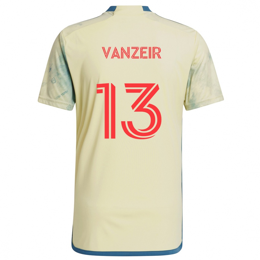 Niño Fútbol Camiseta Dante Vanzeir #13 Amarillo Rojo Azul 1ª Equipación 2024/25 México