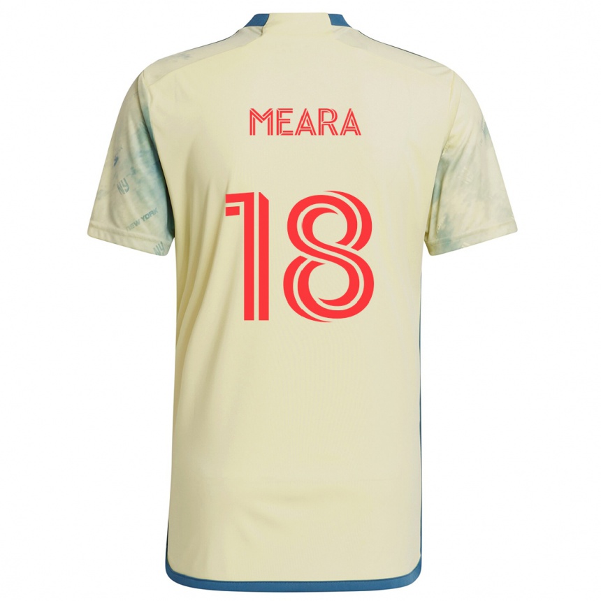 Niño Fútbol Camiseta Ryan Meara #18 Amarillo Rojo Azul 1ª Equipación 2024/25 México