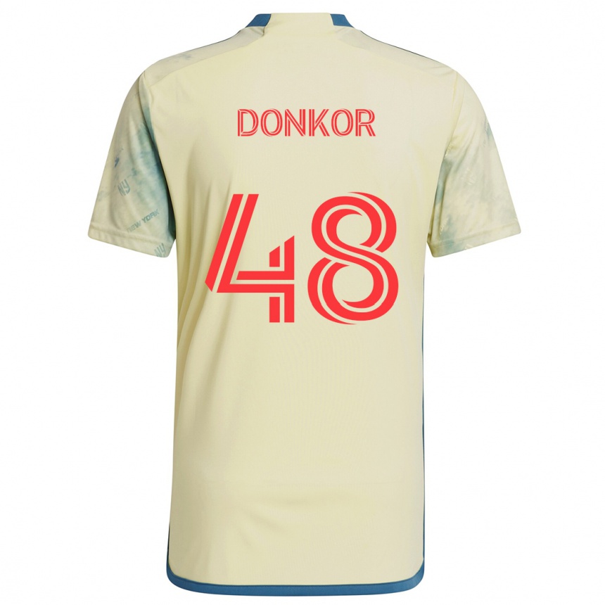 Niño Fútbol Camiseta Ronald Donkor #48 Amarillo Rojo Azul 1ª Equipación 2024/25 México