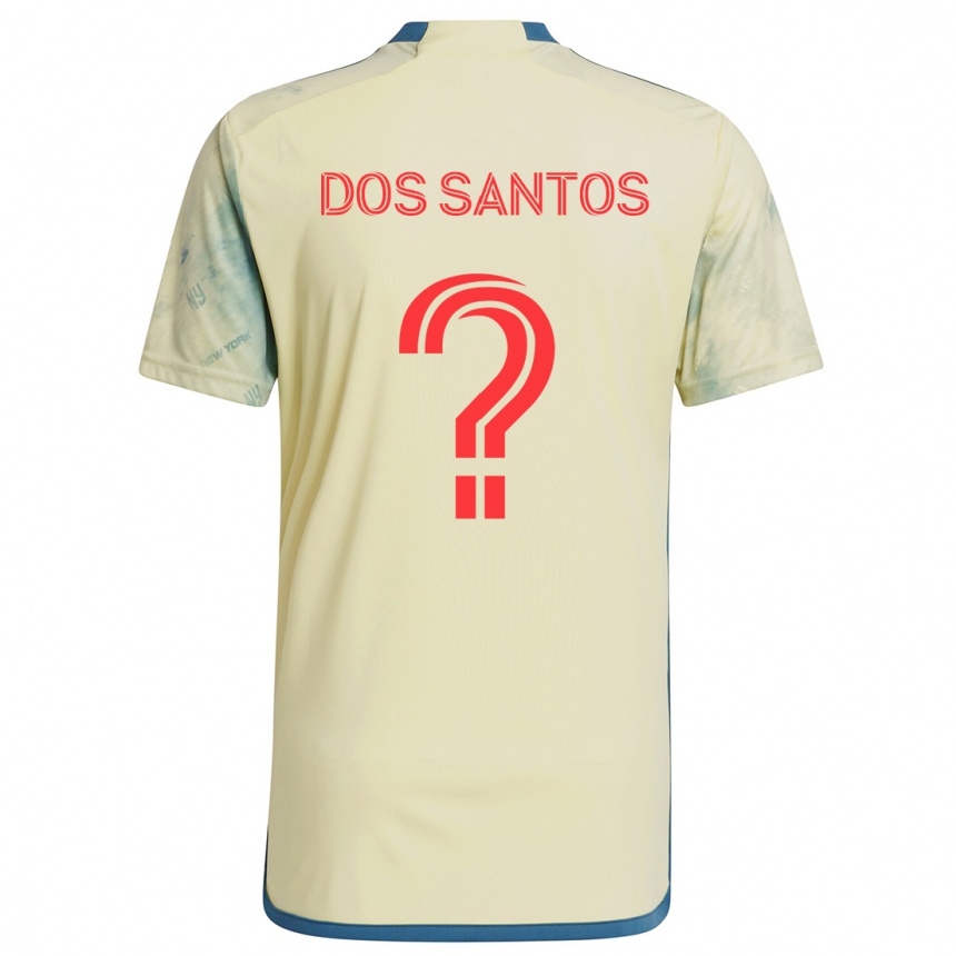 Niño Fútbol Camiseta Matthew Dos Santos #0 Amarillo Rojo Azul 1ª Equipación 2024/25 México