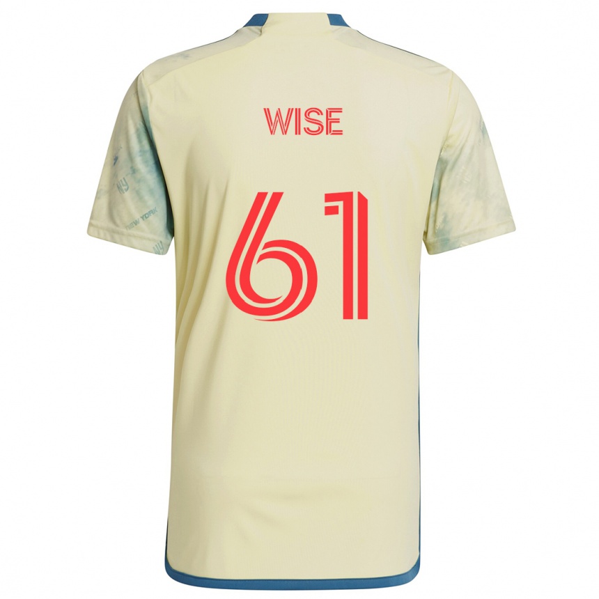 Niño Fútbol Camiseta Henry Wise #61 Amarillo Rojo Azul 1ª Equipación 2024/25 México