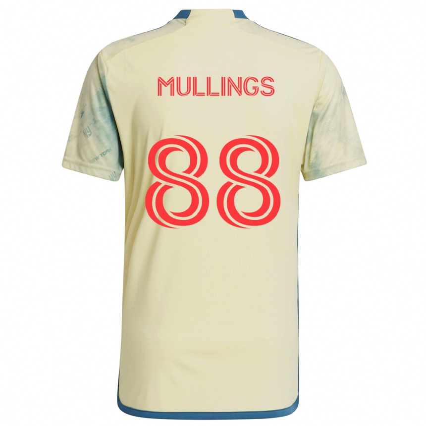 Niño Fútbol Camiseta O'vonte Mullings #88 Amarillo Rojo Azul 1ª Equipación 2024/25 México