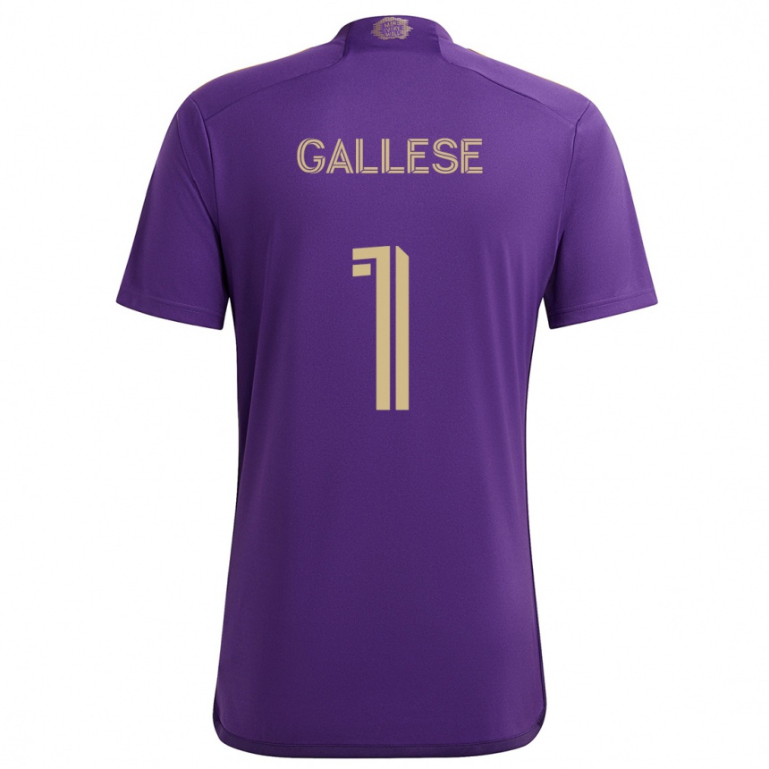 Niño Fútbol Camiseta Pedro Gallese #1 Púrpura Amarillo 1ª Equipación 2024/25 México