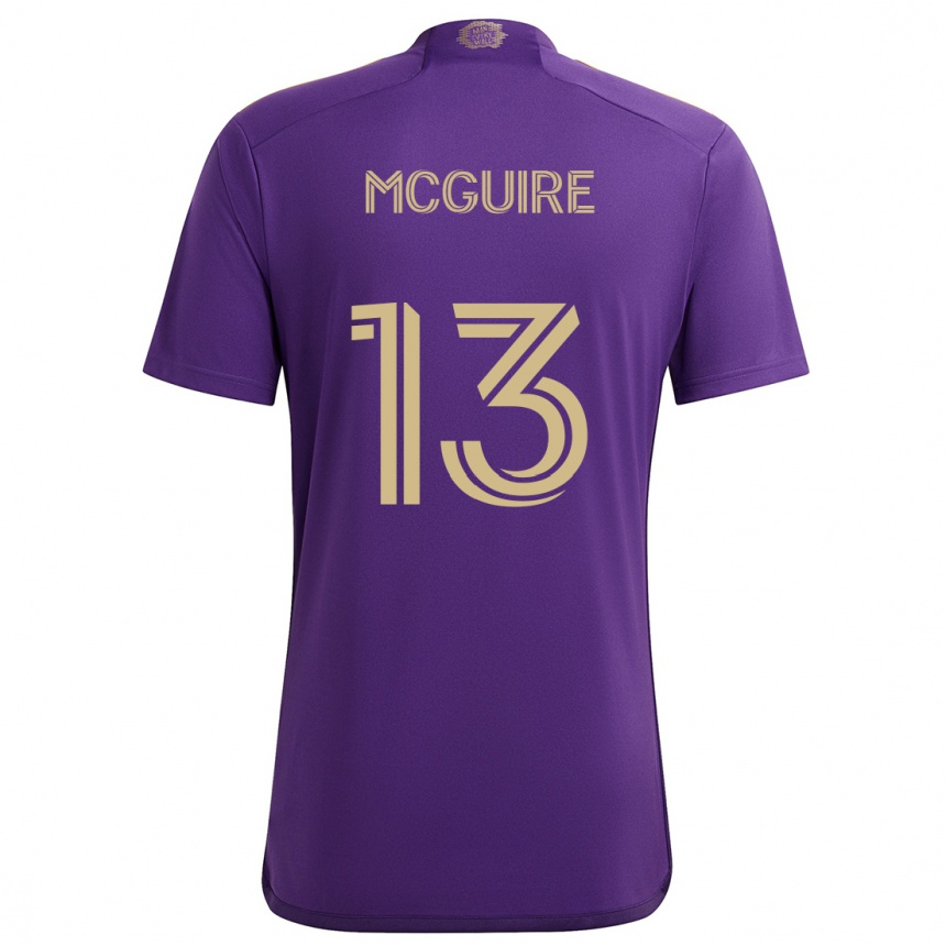 Niño Fútbol Camiseta Duncan Mcguire #13 Púrpura Amarillo 1ª Equipación 2024/25 México