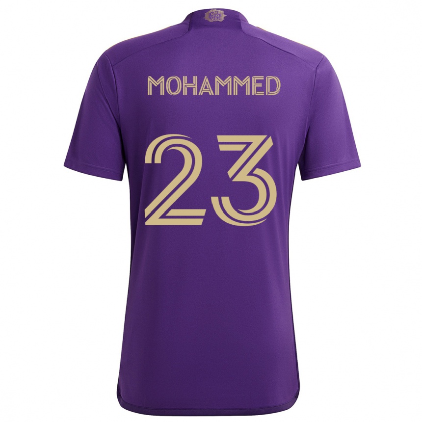 Niño Fútbol Camiseta Shak Mohammed #23 Púrpura Amarillo 1ª Equipación 2024/25 México