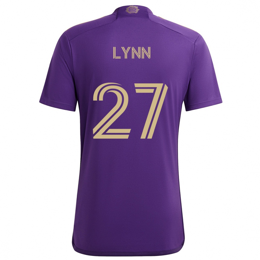 Niño Fútbol Camiseta Jack Lynn #27 Púrpura Amarillo 1ª Equipación 2024/25 México