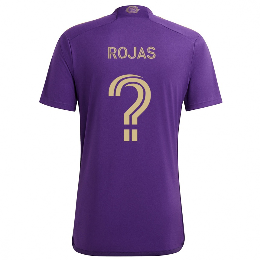 Niño Fútbol Camiseta Juan Rojas #0 Púrpura Amarillo 1ª Equipación 2024/25 México