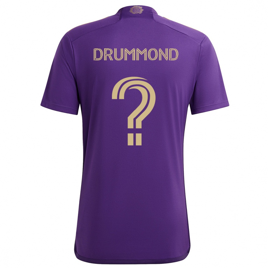 Niño Fútbol Camiseta Owen Drummond #0 Púrpura Amarillo 1ª Equipación 2024/25 México