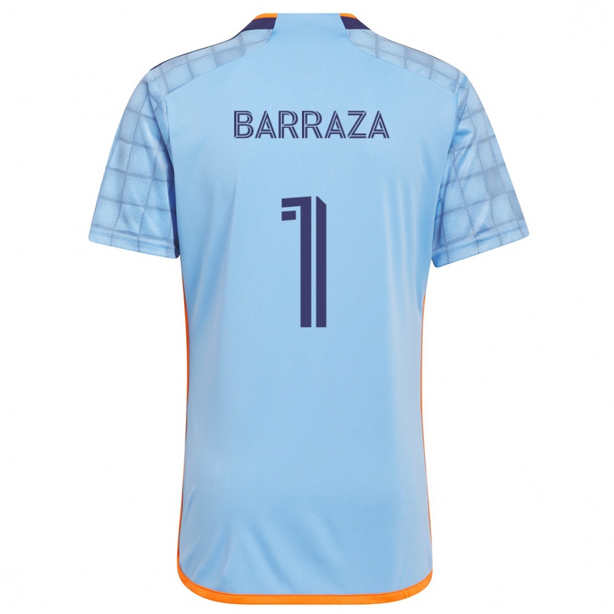 Niño Fútbol Camiseta Luis Barraza #1 Azul Naranja 1ª Equipación 2024/25 México