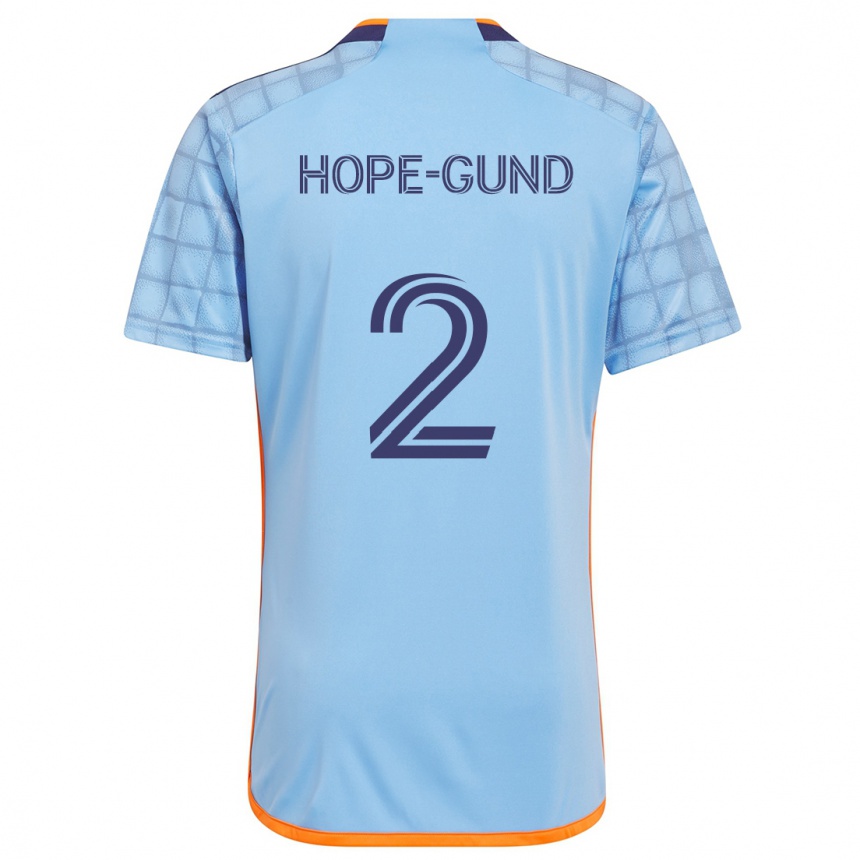 Niño Fútbol Camiseta Rio Hope-Gund #2 Azul Naranja 1ª Equipación 2024/25 México