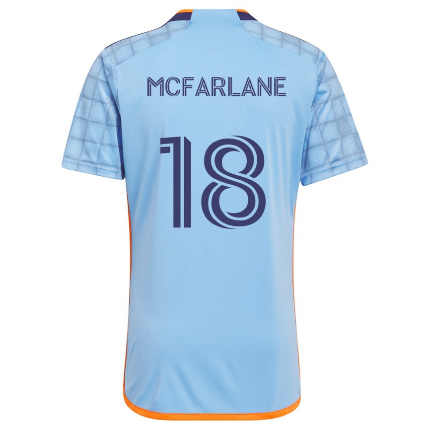 Niño Fútbol Camiseta Christian Mcfarlane #18 Azul Naranja 1ª Equipación 2024/25 México