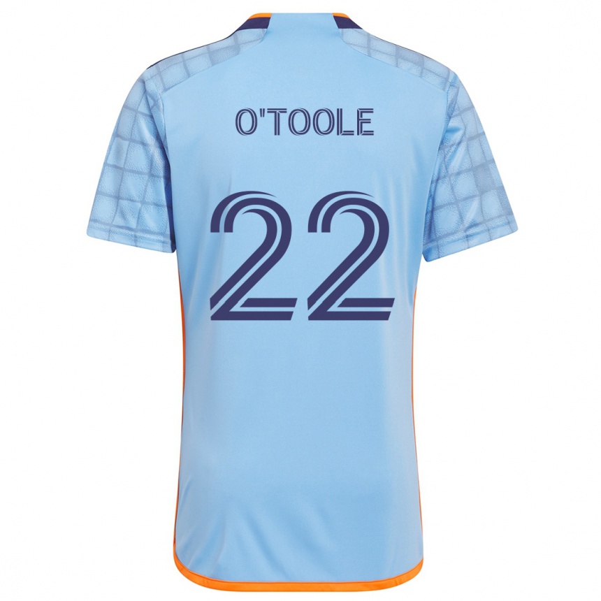 Niño Fútbol Camiseta Kevin O'toole #22 Azul Naranja 1ª Equipación 2024/25 México